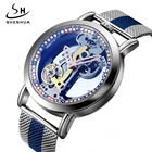 Роскошные женские часы, прозрачный циферблат, полностью сетчатые часы, модные мужские автоматические механические часы, мужские часы