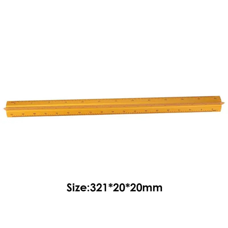 Треугольная металлическая масштабная линейка инженеров техническая