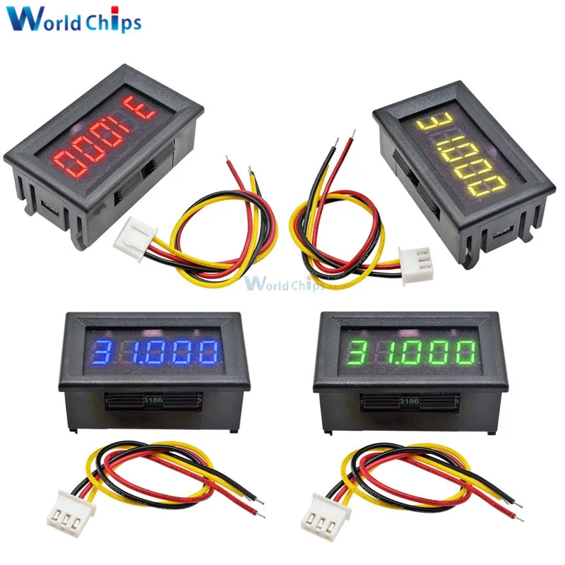 DC 0-33 000 в 3 провода 5 цифр 0 36 дюйма светодиодный цифровой вольтметр 12 В 24 детектор