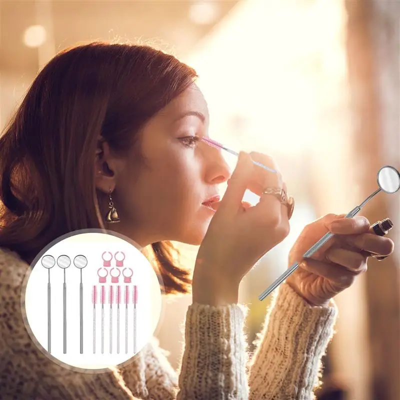 

1 Set/15pcs Creative Durable Eyelash Extension Grafting Mirror Eyelash Brushes for Girl