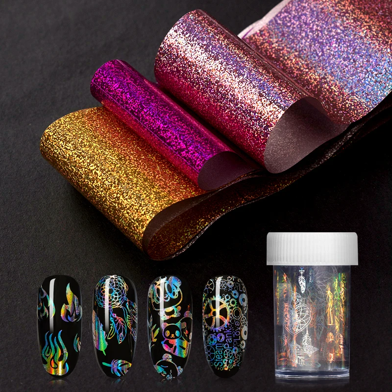 Голографическая фольга для ногтей с четырьмя лилиями | Красота и здоровье