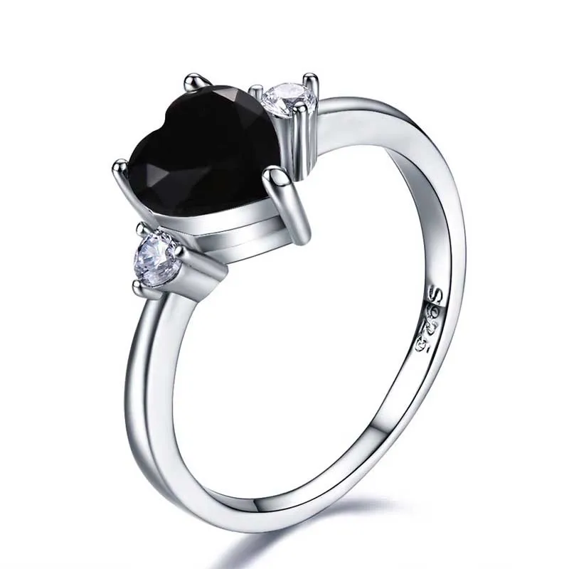 Кольцо Bague Ringen в форме сердца, Настоящее серебро, 925, кольцо с сапфиром, Gestone, обручальное кольцо Cocktail, ювелирное изделие, подарок