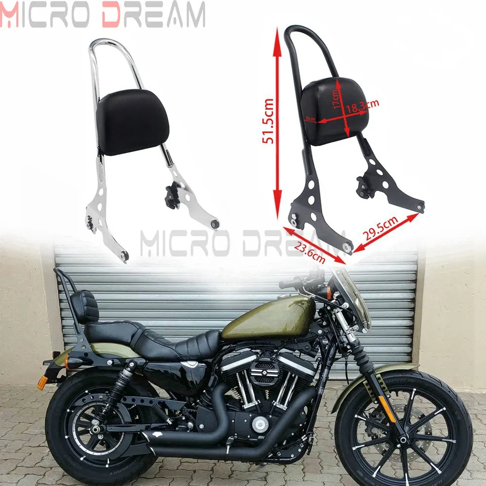 Detachable Sissy Bar Backrest Pad Luggage Rack for Harley Sportster XL883 XL1200 C/N/R 48 72 XL 883 1200 Iron SuperLow Custom