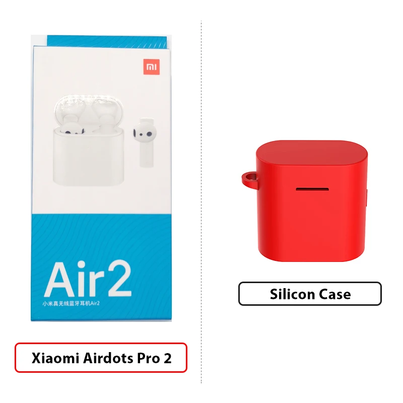 Add Red Case Новые Xiao mi Airdots Pro 2 mi True беспроводные наушники 2 TWS наушники Air 2 LHDC управление двойным mi C ENC Airdots Pro 1 - Цвет: Add Red Case