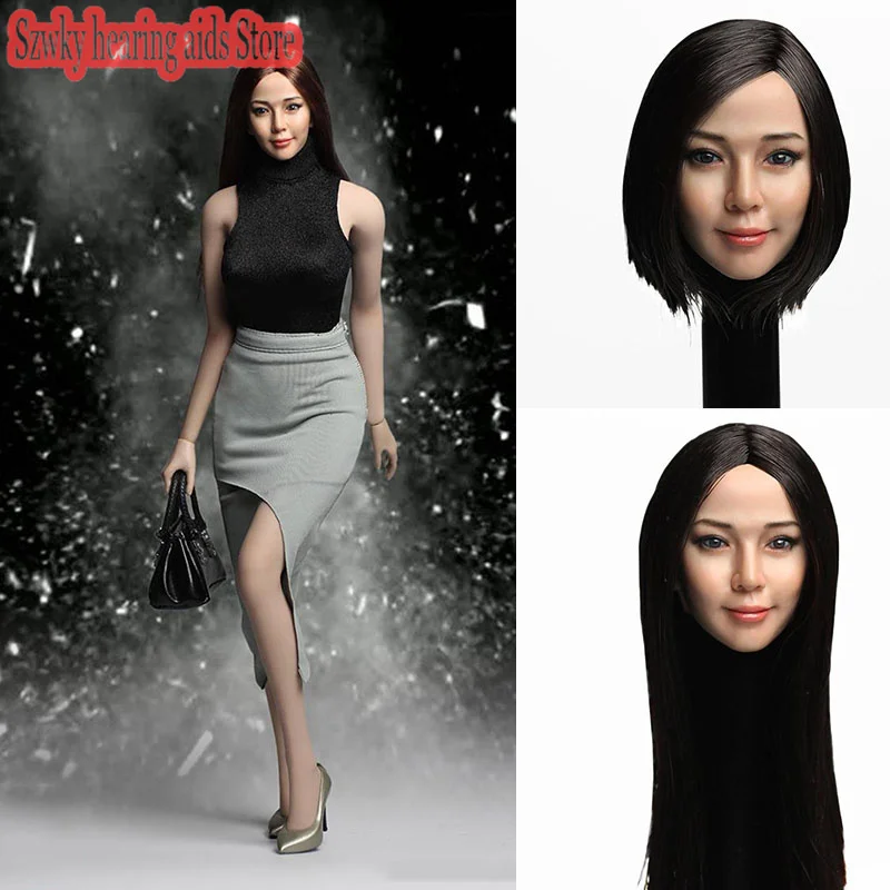 

SUPER DUCK SDH010 1/6 Scale Asian Beauty Head Sculpture Model Fit 12 Inch Female Soldier Action Figure Body