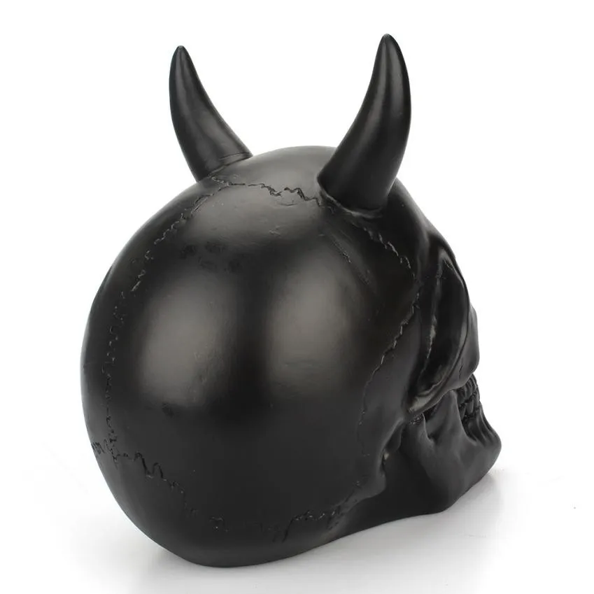 Копия человеческого черепа из смолы украшение с черным черепом эмалированное