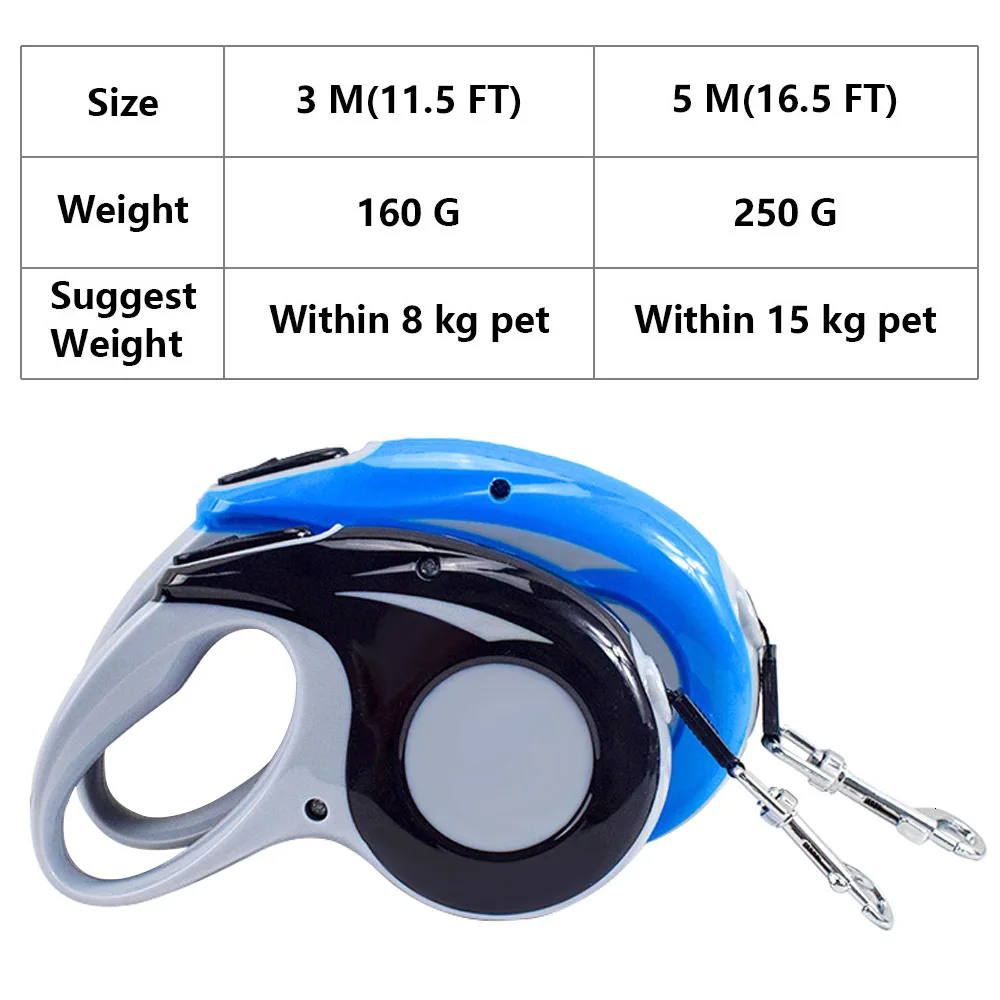 Roulette for Dog Automatic Retractable Leash Cat Puppy Adjustable Rope Length Pet Walk Leash for Small Medium Dog Traction Rope