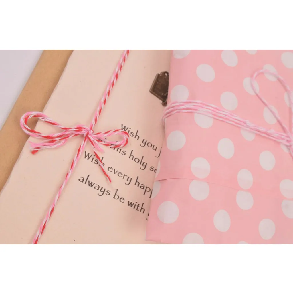 Хлопковая веревка для выпечки двухцветный шпагат деревенские ремесла