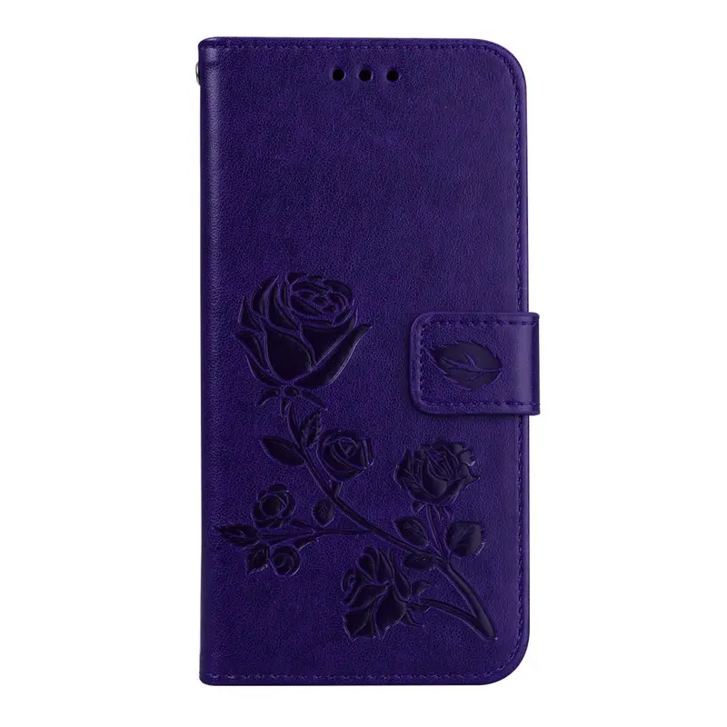 Purple Чехол для мобильного телефона Apple iphone X, XS, 6, 6 S, 7, 8 Plus, 5, 5S, SE, винтажный флип-чехол, кошелек, подставка, кожаный силиконовый чехол DP17E - Цвет: Purple