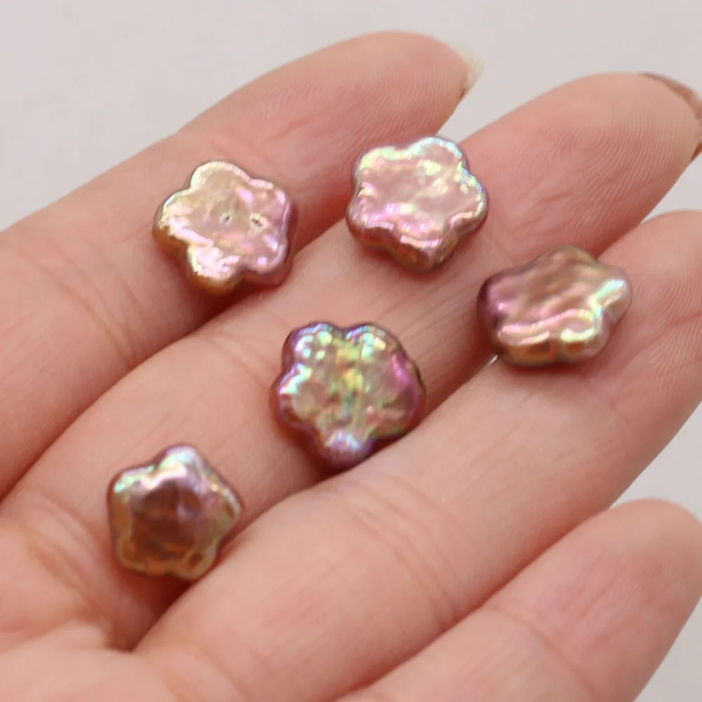 Подвеска из натурального пресноводного жемчуга в форме сливы фиолетовая бусина