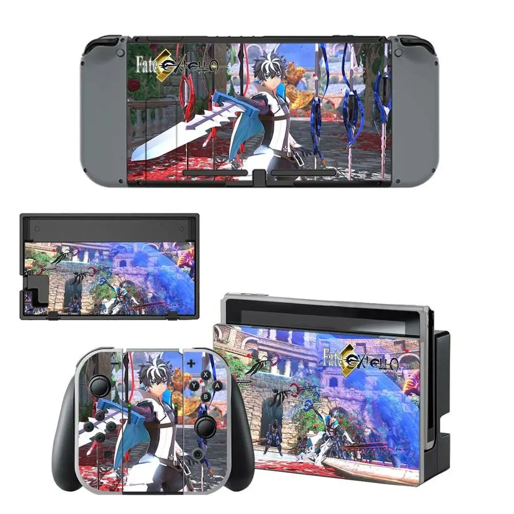 Наклейка с рисунком Fate Saber Girl наклейка для Nintendo Switch консоли NS и контроллера Joy