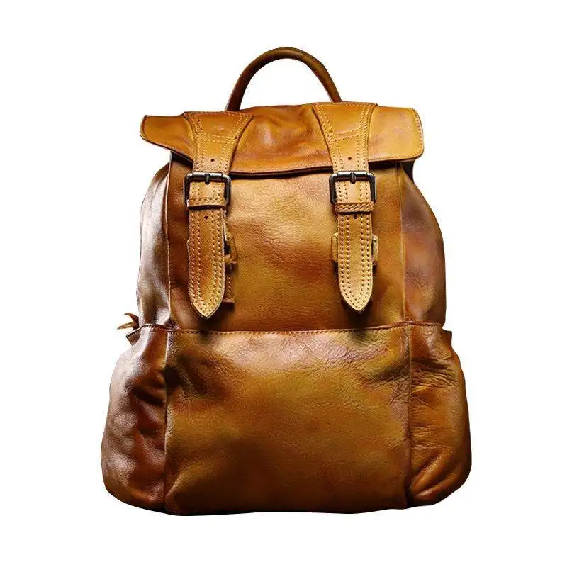 Женские рюкзаки из 100% натуральной кожи Новый Винтажный роскошный брендовый