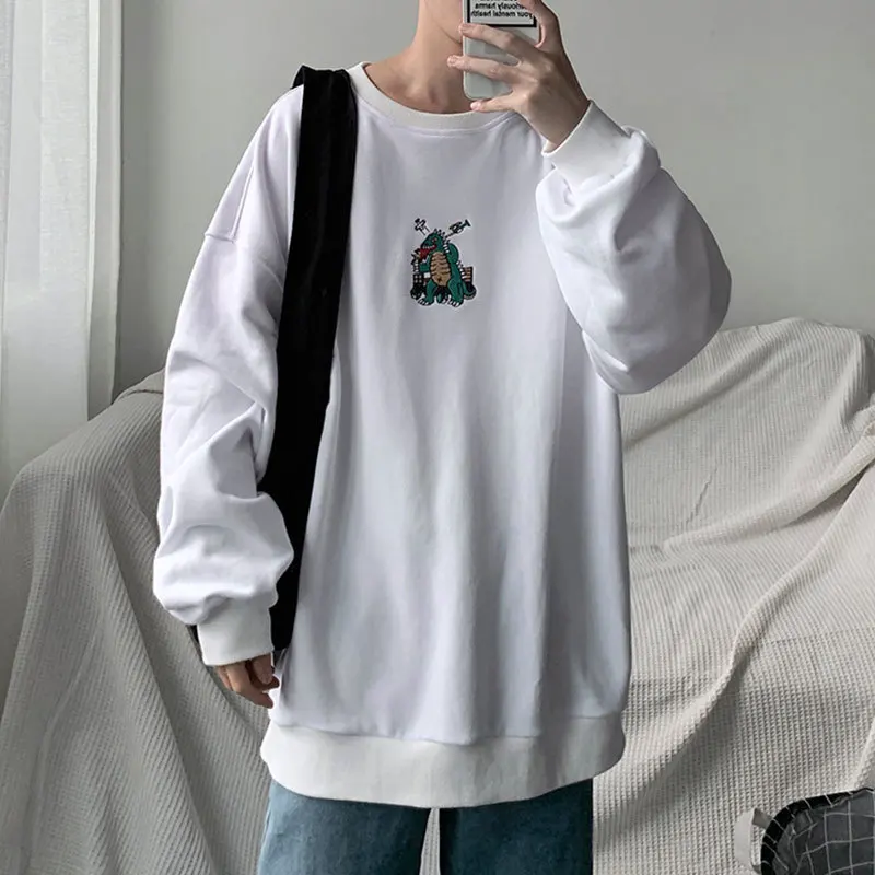 Liketkit мужские худи с круглым вырезом толстовки весна 2020 одноцветные вышивкой