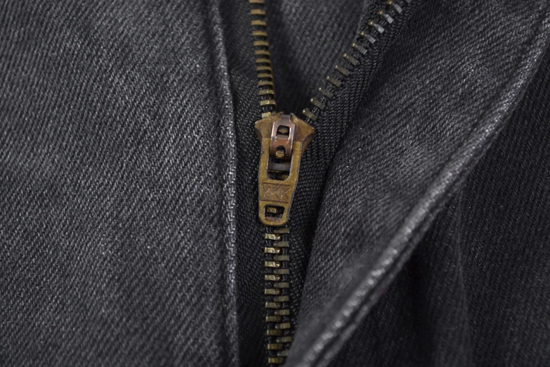 Dark Icon Middle Split High Street Jeans Men Washing Grey Straight Hip Hop Jeans Men's Denim Pants