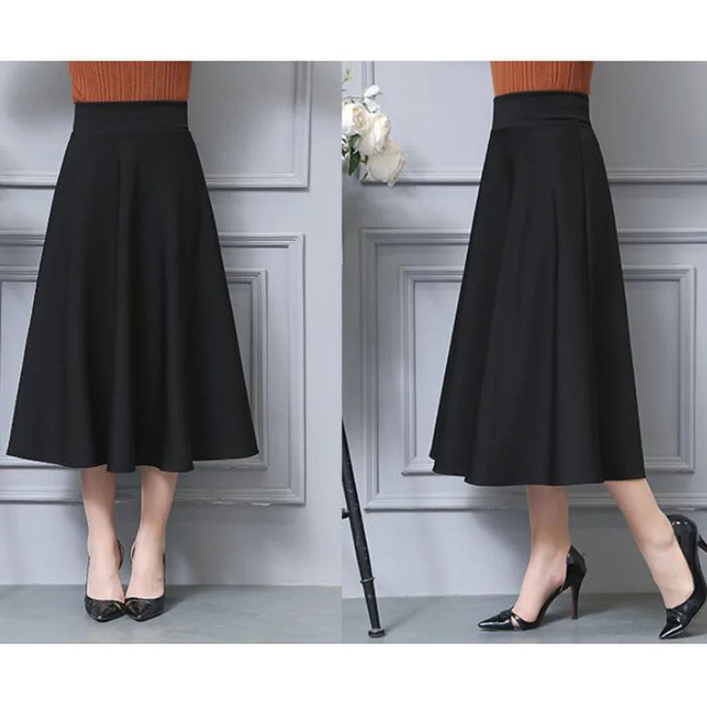 Юбка женская плиссированная трапециевидная с завышенной талией Офисная Длинная