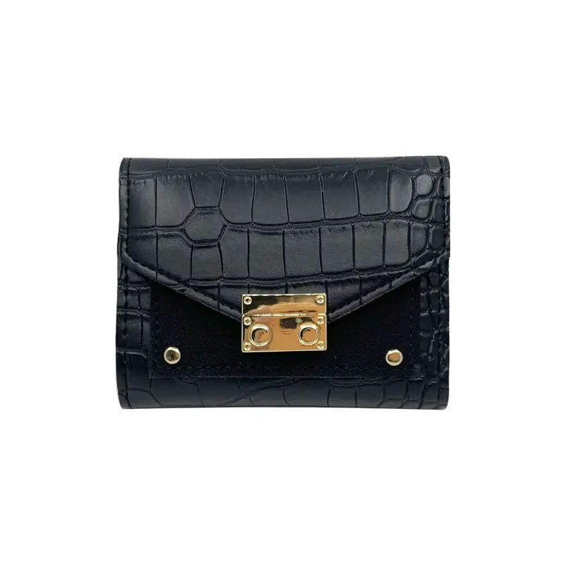 

Short Leather Wallet for Women 2021 New Retro Folding Wallet Purse Simple Buckle Card Bag Change Purse for Girls