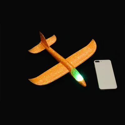 35cm Head Orange 35 см детские игрушки «сделай сам» ручной бросок летающий самолет s пена модель аэроплана вечерние светится в темноте Летающий Plane Самолет игрушки для детей - Цвет: 35cm Head Orange