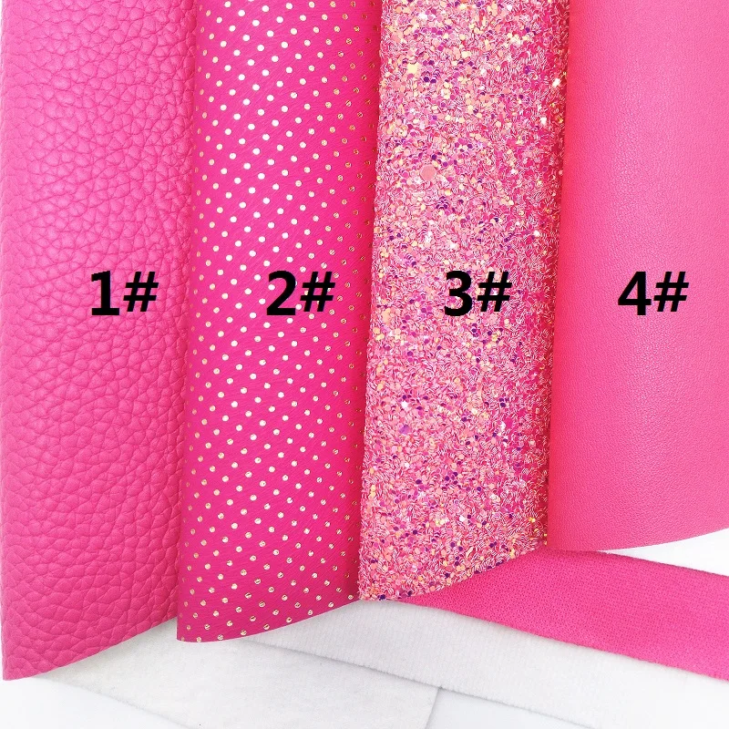 Розовый Блестящий холщовый лист 8x11 дюймов личи точечная искусственная кожа для