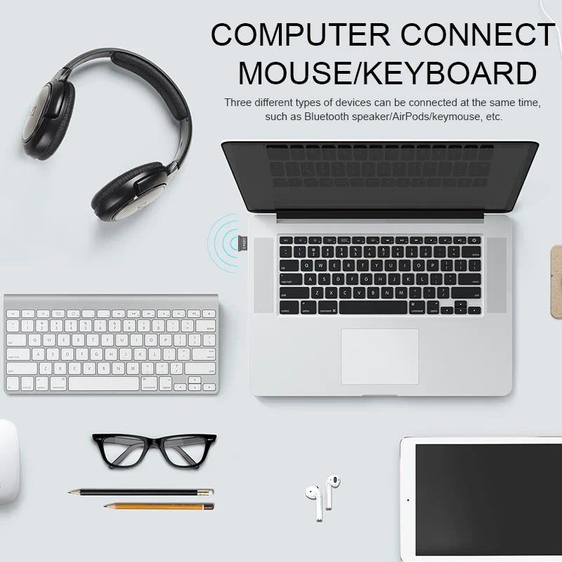 Мини USB Bluetooth адаптер CSR 4.0 Dongle Audio Receiver Беспроводной адаптер для ПК Портативный компьютер с поддержкой Windows 10/8/7/XP