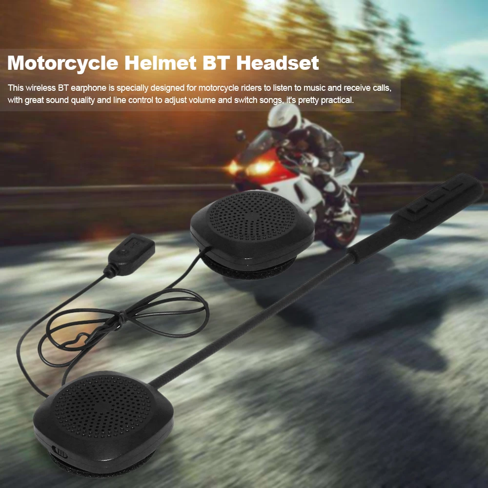 Беспроводные Bluetooth 4 2 наушники мотогарнитура для шлема музыкальная гарнитура с HD