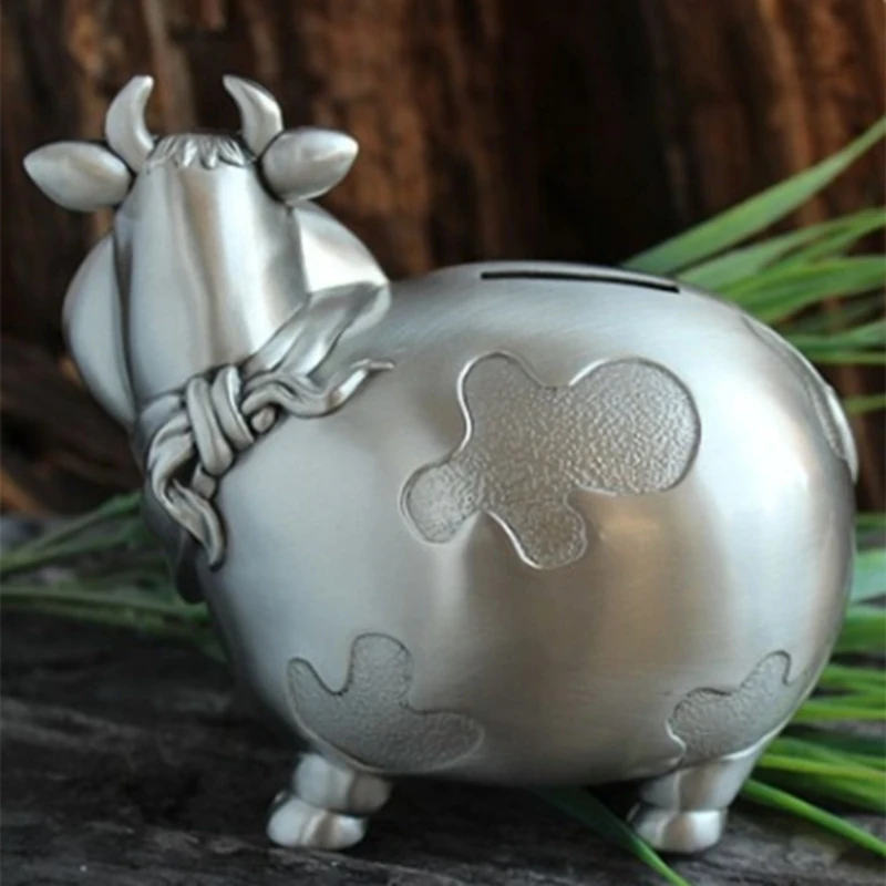 

Cow Model Piggy Bank Cartoon Animal Model Ornament Money Box Coin Storage Jar Birthday Christmas Gift