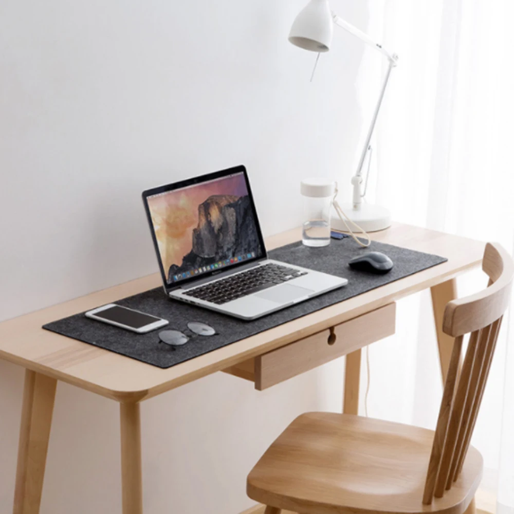

Computer Desk Mat Table Keyboard Mouse Pad Wool Felt Laptop Cushion Desk Mat Gamer Mousepad