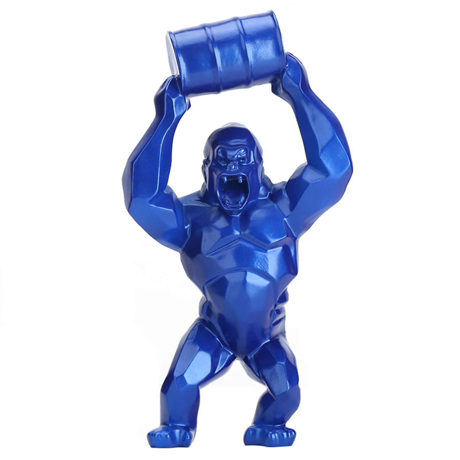 

Modern Art Geometric Gorilla Statue Resin Chimpanzee Sculptures for Bookcase Showcase Shop Home Office Desk Decoration E7
