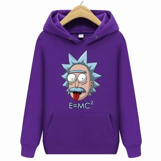 purple Мужские брендовые толстовки с капюшоном Rick marty, уличная Толстовка в стиле хип-хоп, мужская толстовка с капюшоном, мужские толстовки с капюшоном - Цвет: purple