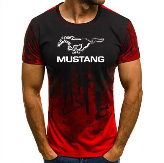 Новая модная футболка Летняя мужская хлопковая с коротким рукавом Mustang Мужская