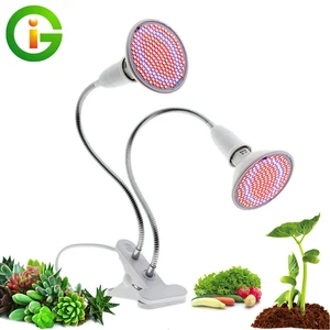 LED Grow Light Полный спектр с E27 Держатель лампы Clip-на Фито Лампы 72LEDs 200LEDs 290LEDs для комнатных растений Цветы роста