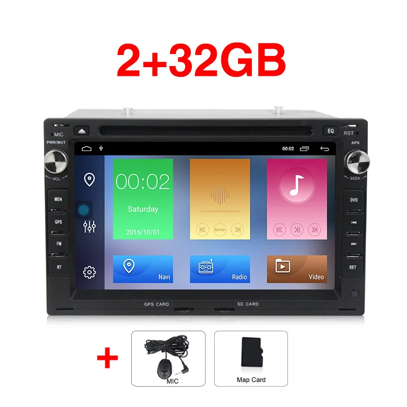 Car dvd 2din 2+ 32G Android 9,1 автомобильный dvd-плеер gps навигация для Фольксваген Пассат B5 MK5 Гольф транспортер поло радио FM BT wifi RDS - Цвет: Car dvd