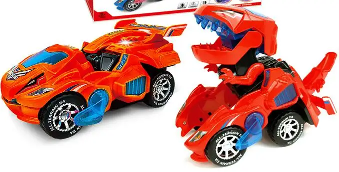 dino car no box Динозавр слайд грузовик игрушки трансформация led автомобиль с пусковой установкой электрические динозавры деформационные модели мальчиков детские игрушки пистолет - Цвет: dino car no box