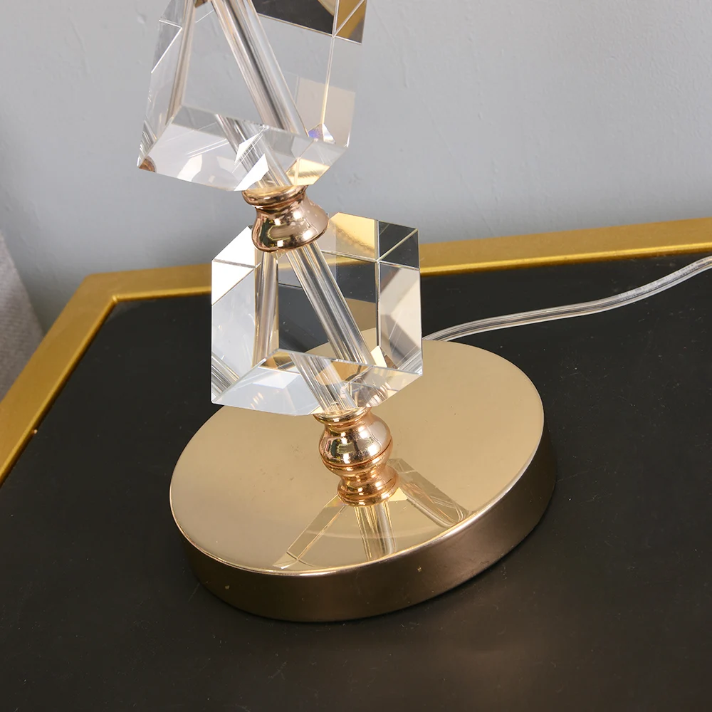 Настольная лампа K9 с кристаллами камня для спальни в гостиной прикроватная