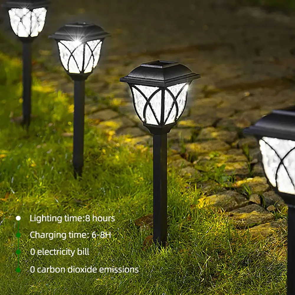 Винтаж газонное освещение на солнечной лампы IP65 Водонепроницаемый Снежинка