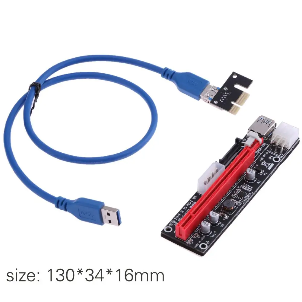 

Notebook Smartphone Expansion Converter PCI-E1X to 16X 4pin 6pin 15pin USB3.0 Mining Extender Card Adapter Cable