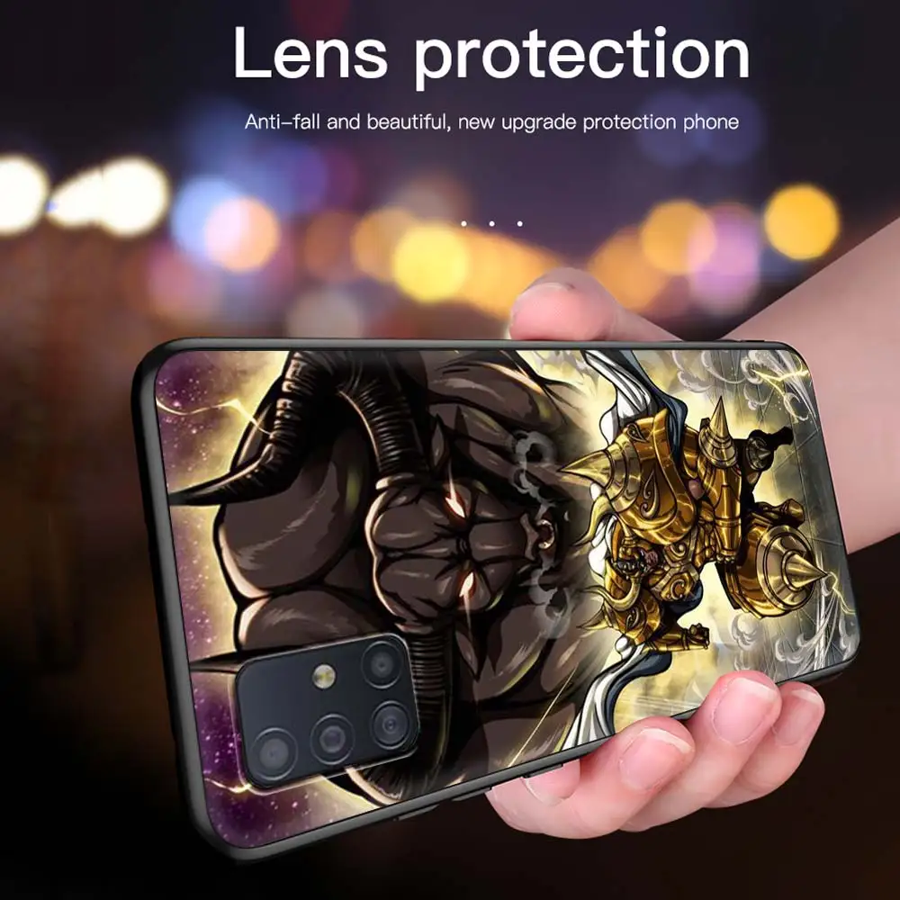 

Saint Seiya Knights Case For Samsung Galaxy A51 A71 A21s A31 M31 A12 A41 A11 A42 5G M51 M30s Casos Black Soft Phone Fundas