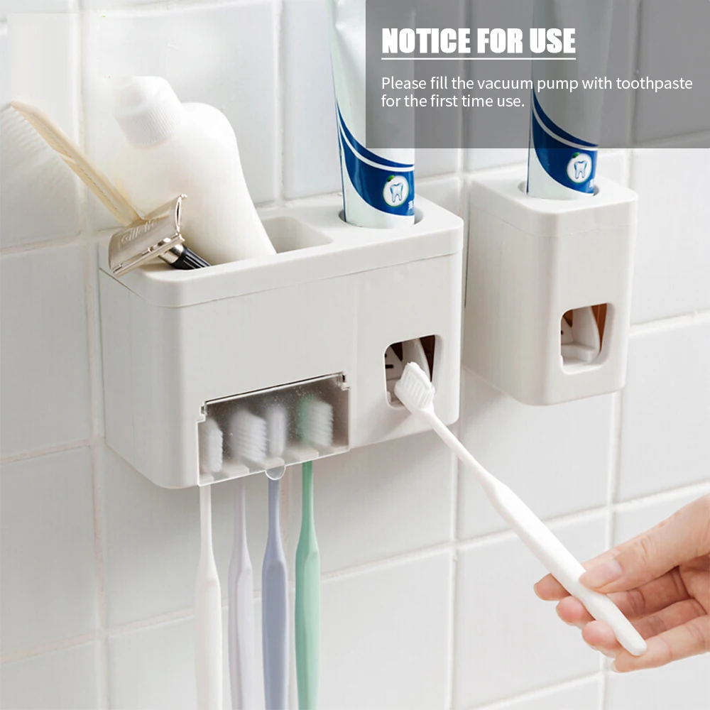 Автоматический Диспенсер зубной пасты для щетки держатель настенная зубная