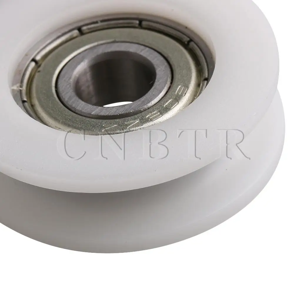 CNBTR 4 шт. U образный роликовый подшипник белый шкив 34x10 5 мм для мебели|Дверные