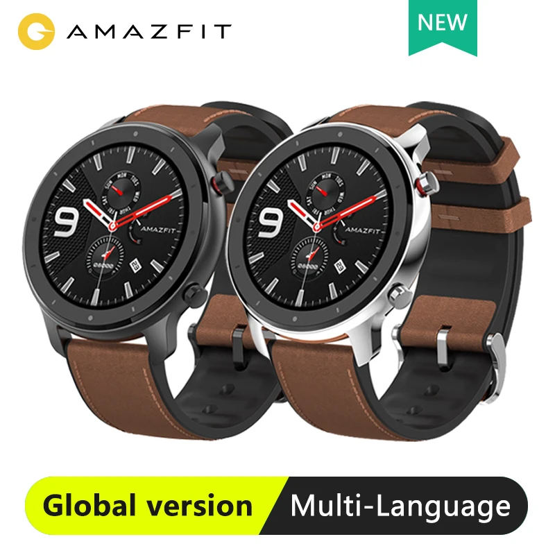 Умные часы Amazfit GTR 47 мм глобальная версия умные 12 спортивных часов пульсометр