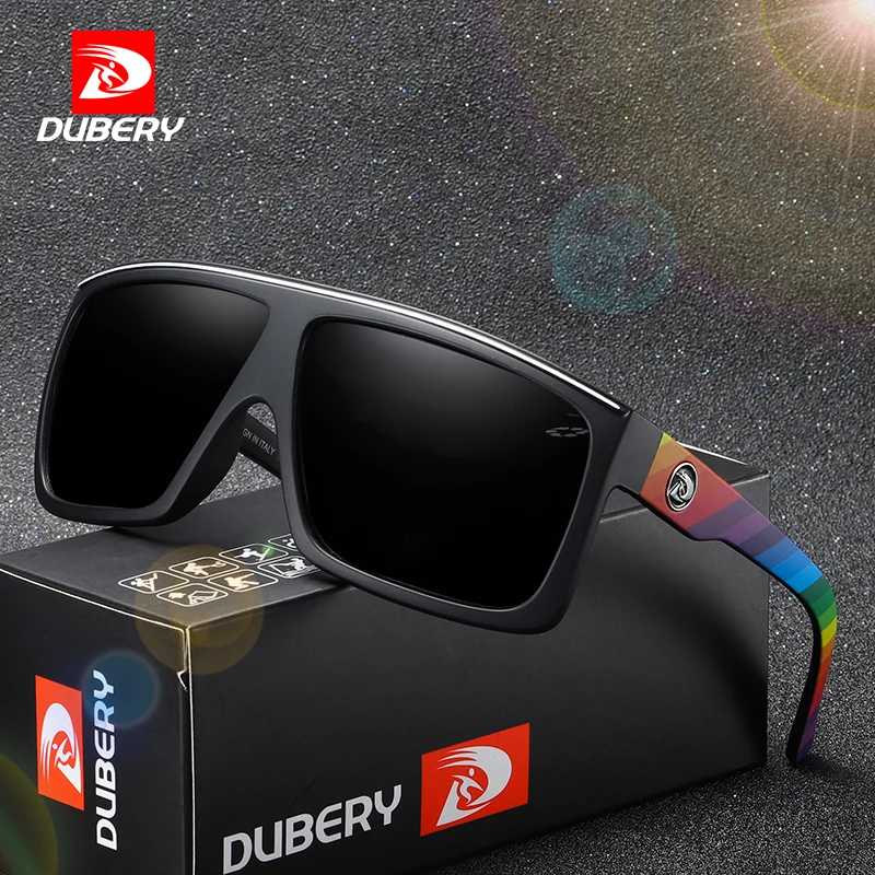 DUBERY Модные мужские Ретро квадратные брендовые зеркальные Oculos UV400 поляризованные