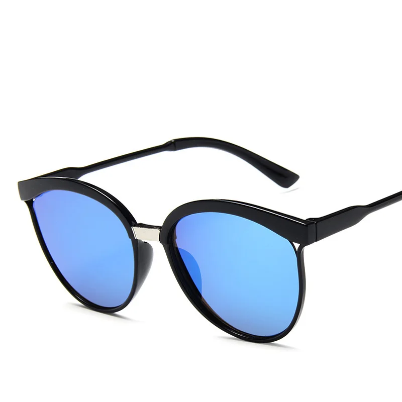 

2021 Fashion Sexy Cat Eye Big Frame Coated Sunglasses Women Mirror UV400 Ladies Glasses Wholesale