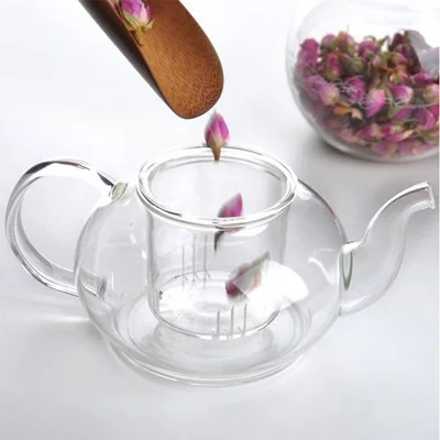 

Free shipping big size glass teapots, famous glass 1000ml with glass infuser tea pot