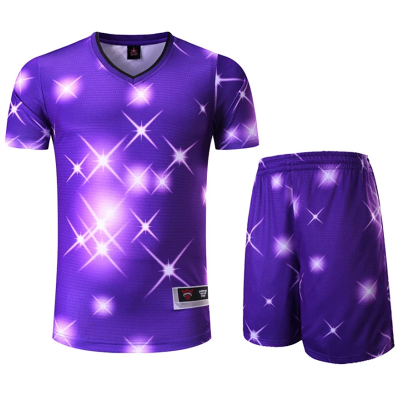 Качественный дышащий модный спортивный костюм со звездами для пробежек с