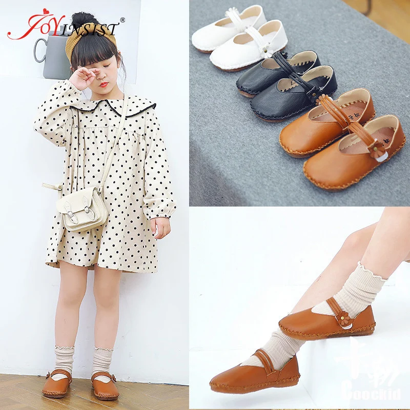 Туфли для девочек новинка весны 2021 маленькие кожаные туфли Joker Kids Princess Han Edition с