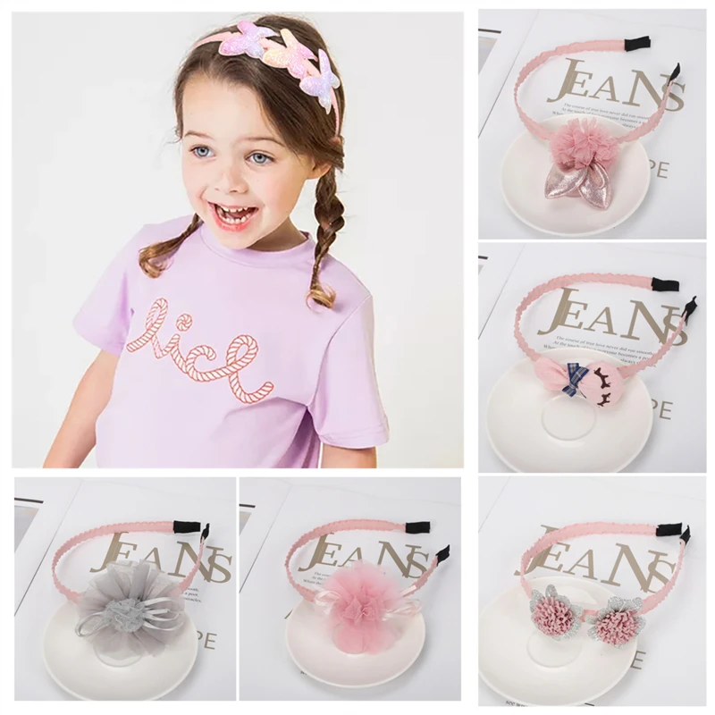 

Детские обручи для волос в клетку с бантом и милыми кроликами, 10 шт./лот