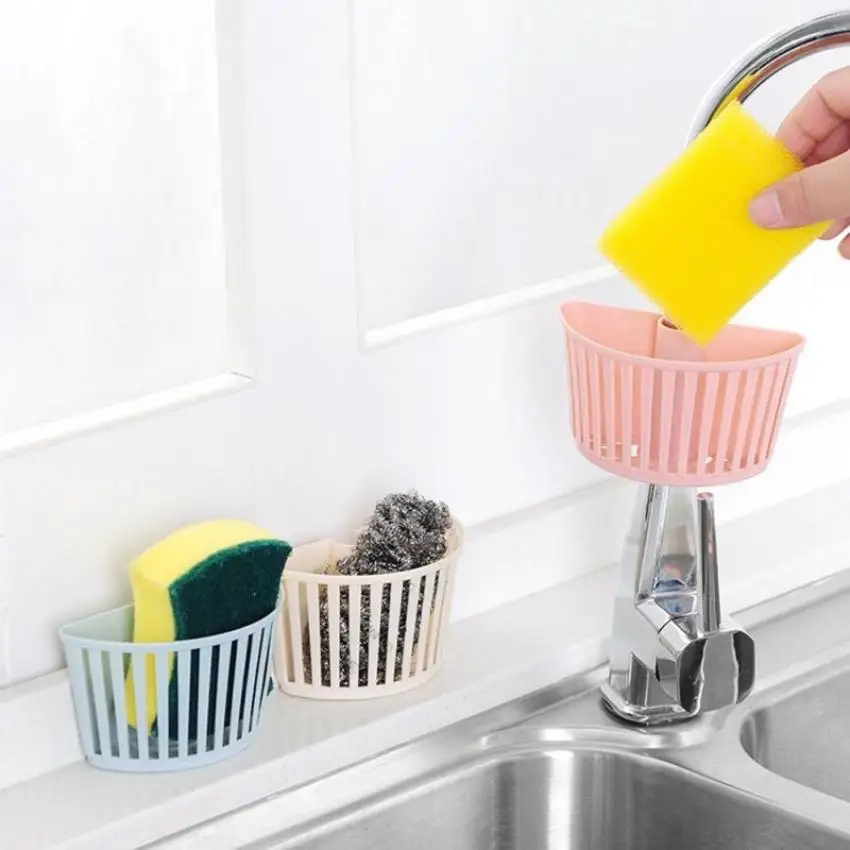 Многофункциональная Пластиковая Полка для губки сливная корзина кухни ванной