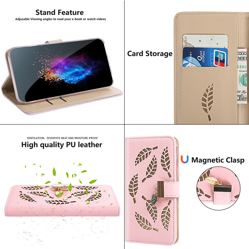 Кожаный чехол с листом для huawei P20 P30 Pro mate 20 30 Honor 10 Lite 8X P Smart Plus Y5 Y6 Y7 откидная подставка для телефона