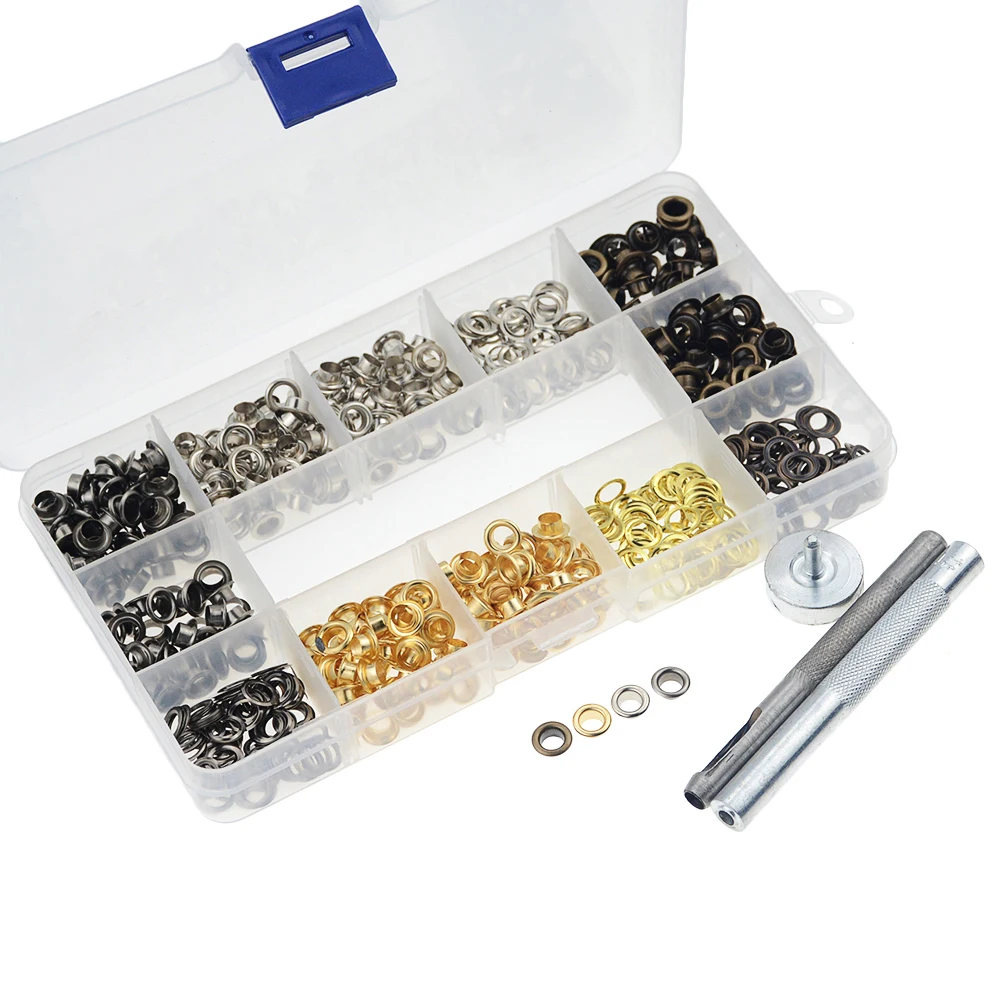 Набор металлических петель 5 мм 4 цвета 400 шт. | Дом и сад