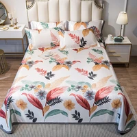 2021 new bed sheet ice silk mat set bedding bed linen pillowcase cool summer must have king size double bed 250