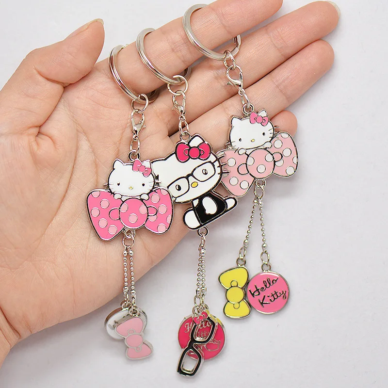 Брелок с котом симпатичная цепочка для ключей женщин креативный мультяшный